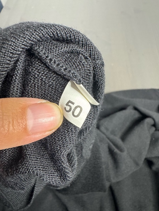 Gran Sasso for Mark Shale Italy Black 100% Virgin Wool Polo Sweater - Picture 7 of 9